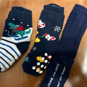 Navy Knee and Winter Socks